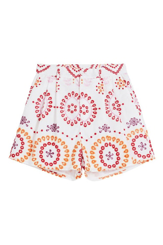 Short - Blanc et orange