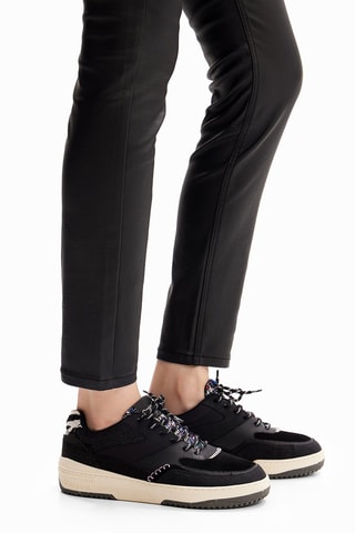 Baskets plateformes - Blanc et noir