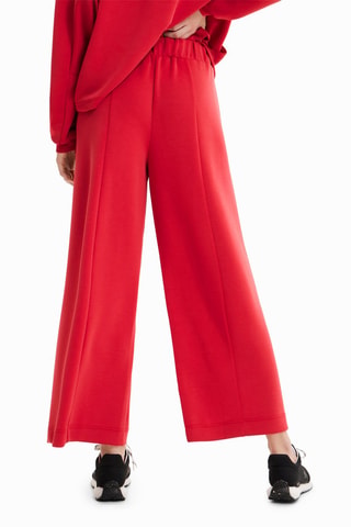 Pantalon wide legs - Rouge