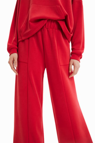 Pantalon wide legs - Rouge