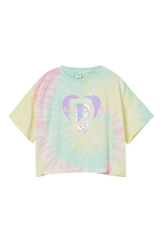 T-shirt tie and dye - Vert et rose