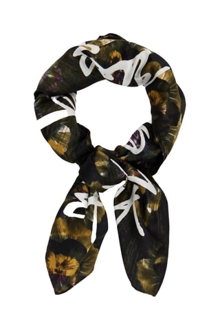 Foulard - Blanc, noir et vert