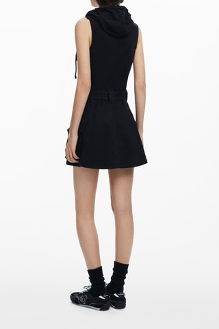 Robe trapèze à capuche - Noir
