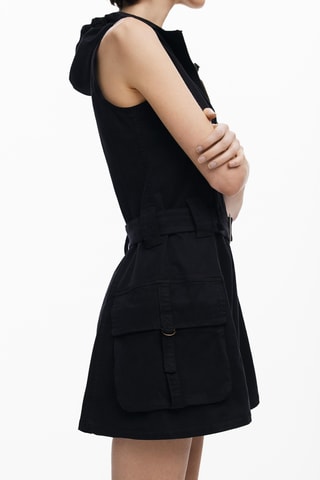 Robe trapèze à capuche - Noir