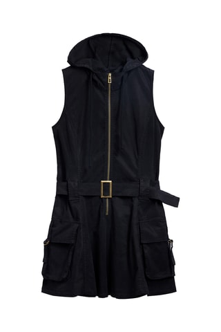 Robe trapèze à capuche - Noir