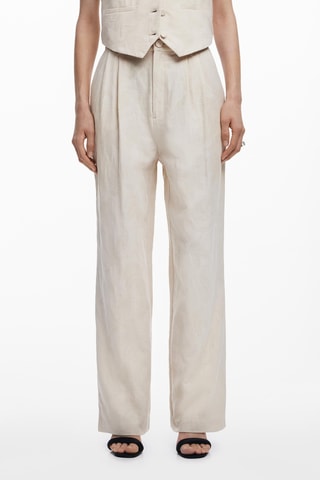 Pantalon regular - Écru