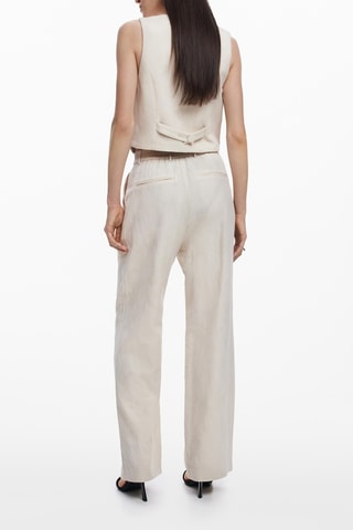 Pantalon regular - Écru