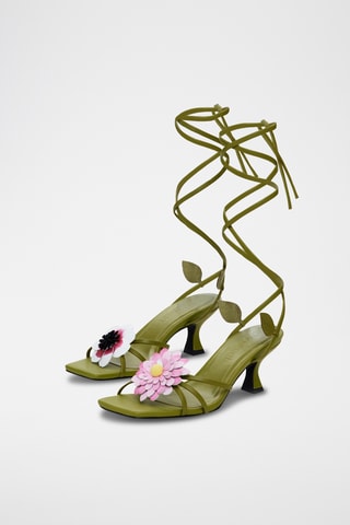 Sandales à talons - Vert