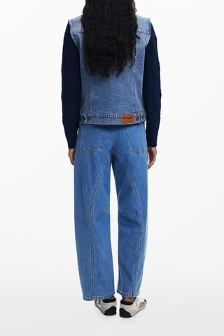 Veste bi-matière - Bleu