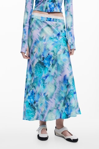 Jupe midi - Bleu