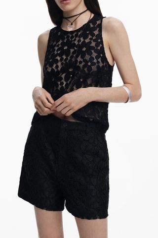 Short en dentelle - Noir