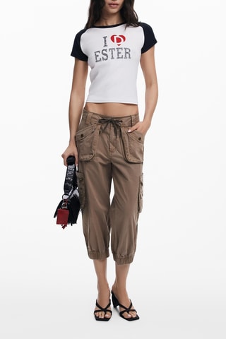 T-shirt cropped - Blanc