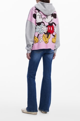 Sweat à capuche Minnie et Mickey Disney - Gris clair