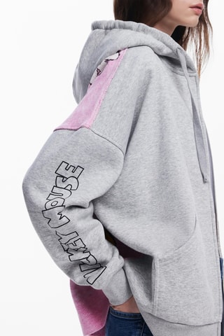Sweat à capuche Minnie et Mickey Disney - Gris clair