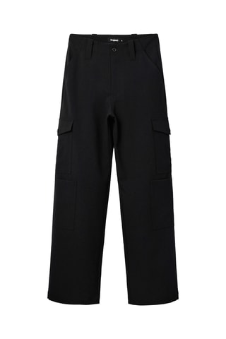 Pantalon cargo taille haute - Noir