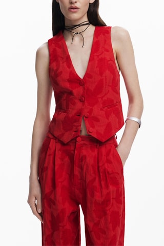 Pantalon regular - Rouge