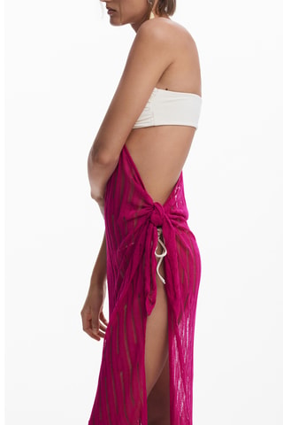 Robe de plage asymétrique - Fuchsia