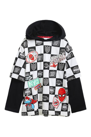T-shirt regular Spider-Man Avengers Marvel - Noir