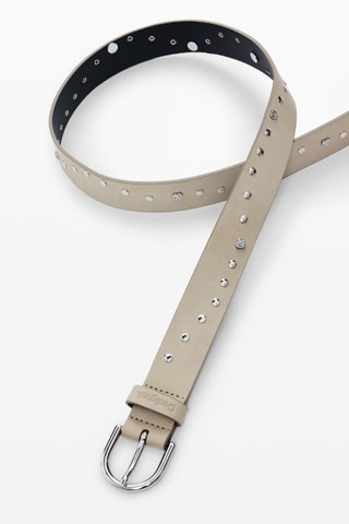 Ceinture en cuir - Beige