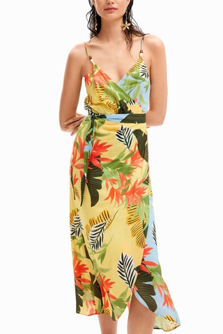 Robe portefeuille - Jaune