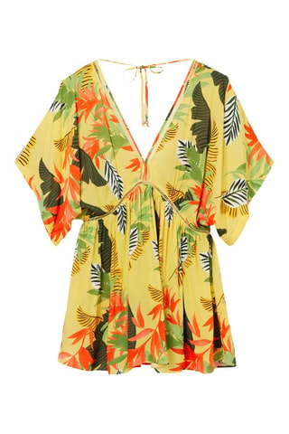 Robe patineuse - Vert et jaune