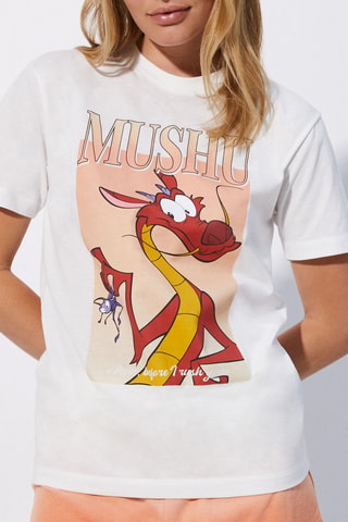 T-shirt de pijama Cri-Kee e Mushu Mulan Disney - Cru - Undiz