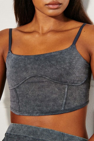 Top curto Hunkiz - Cinzento