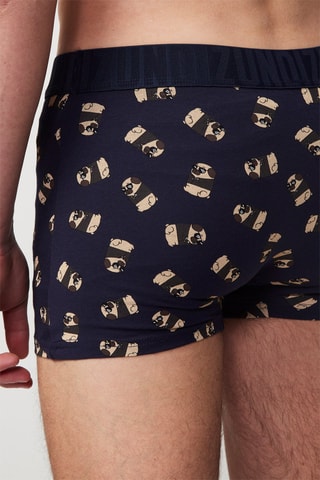 Boxers New Katchiz Meninpuggiz Azul-marinho e castanho