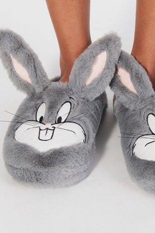 Chinelos de quarto com orelhas Bugs Bunny Looney Tunes - Cinzento-escuro - Undiz