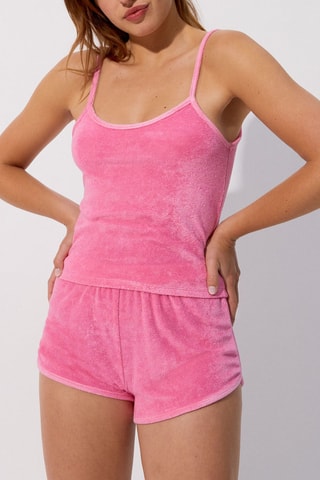 Calções de pijama em veludo Spongiz - Rosa