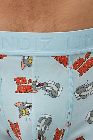 Boxers Tom e Jerry Repeatiz - Azul-celeste