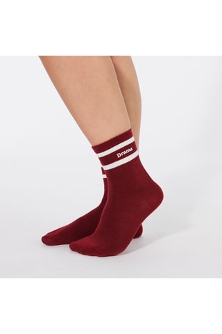Meias Dramamotiz - Vermelho-tijolo - Undiz