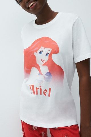 T-shirt em algodão biológico Ariel Disney Arielliz Cru - Undiz