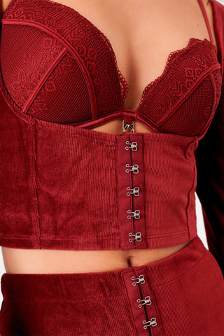Top em veludo Revengiz Vermelho