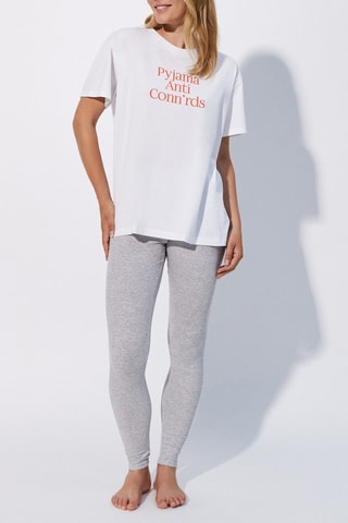 Pijama Dubaiz - Branco e cinzento-claro mesclado - Undiz