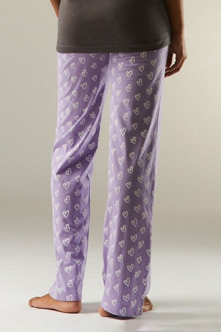 Calças direitas de pijama Nuagiz - Violeta