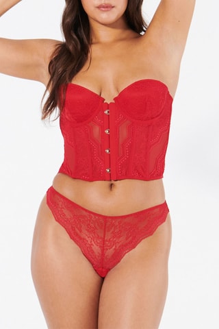 Espartilho push-up Alabasteriz - Vermelho - Undiz