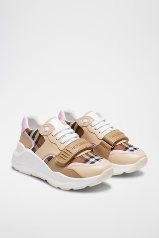 Baskets plateformes en cuir Ramsey - Beige