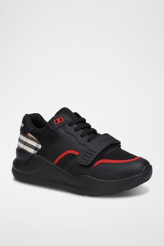 Baskets plateformes en cuir Ramsey - Noir