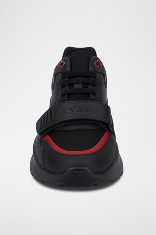 Baskets plateformes en cuir Ramsey - Noir
