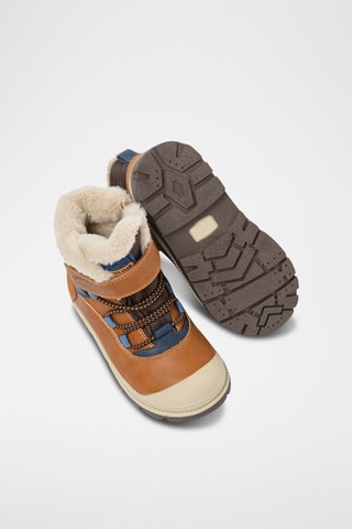 Boots fourrés Marron clair et marron foncé