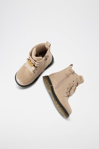 Bottines vernies - Beige