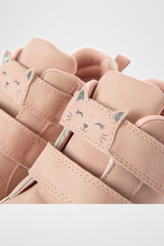 Baskets montantes - Rose poudré