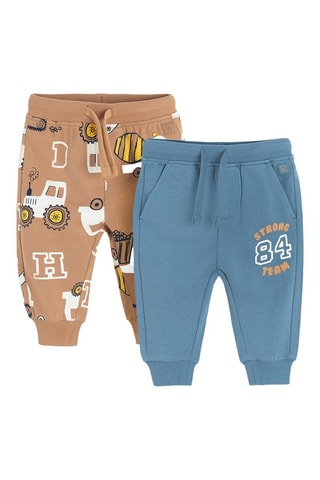 2 joggings - Bleu et marron