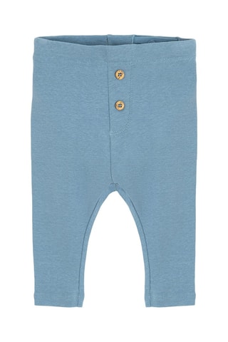 2 leggings - Bleu et beige