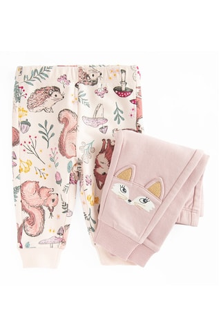 2 joggings - Rose et écru