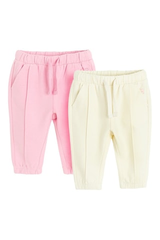 2 joggings - Rose et écru