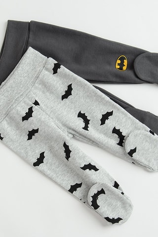 2 pantalons Batman La Ligue des Justiciers DC Comics - Gris clair chiné et anthracite