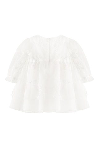 Robe en tulle brodé - Blanc
