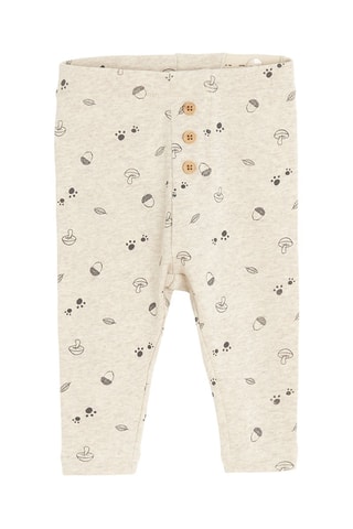 2 leggings - Beige et rouge brique